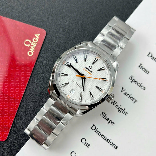 Luxury Dress Sport Watch White Dial Stainless Steel Case
