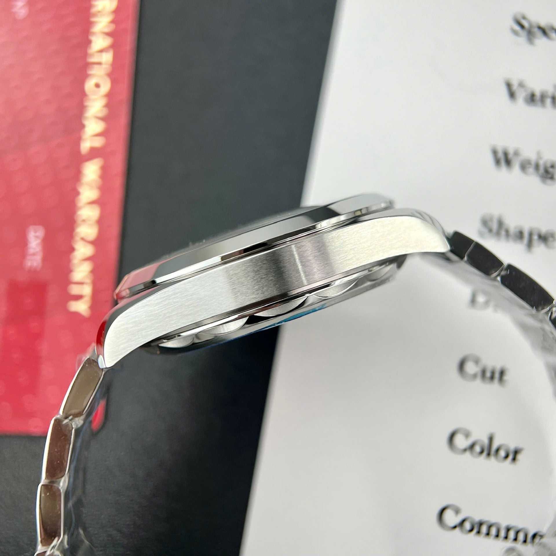 Luxury Dress Sport Watch White Dial Stainless Steel Case