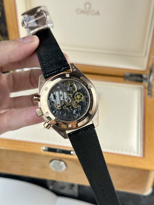 Luxury Chronograph Watch Black Dial Stainless Steel Sport Design