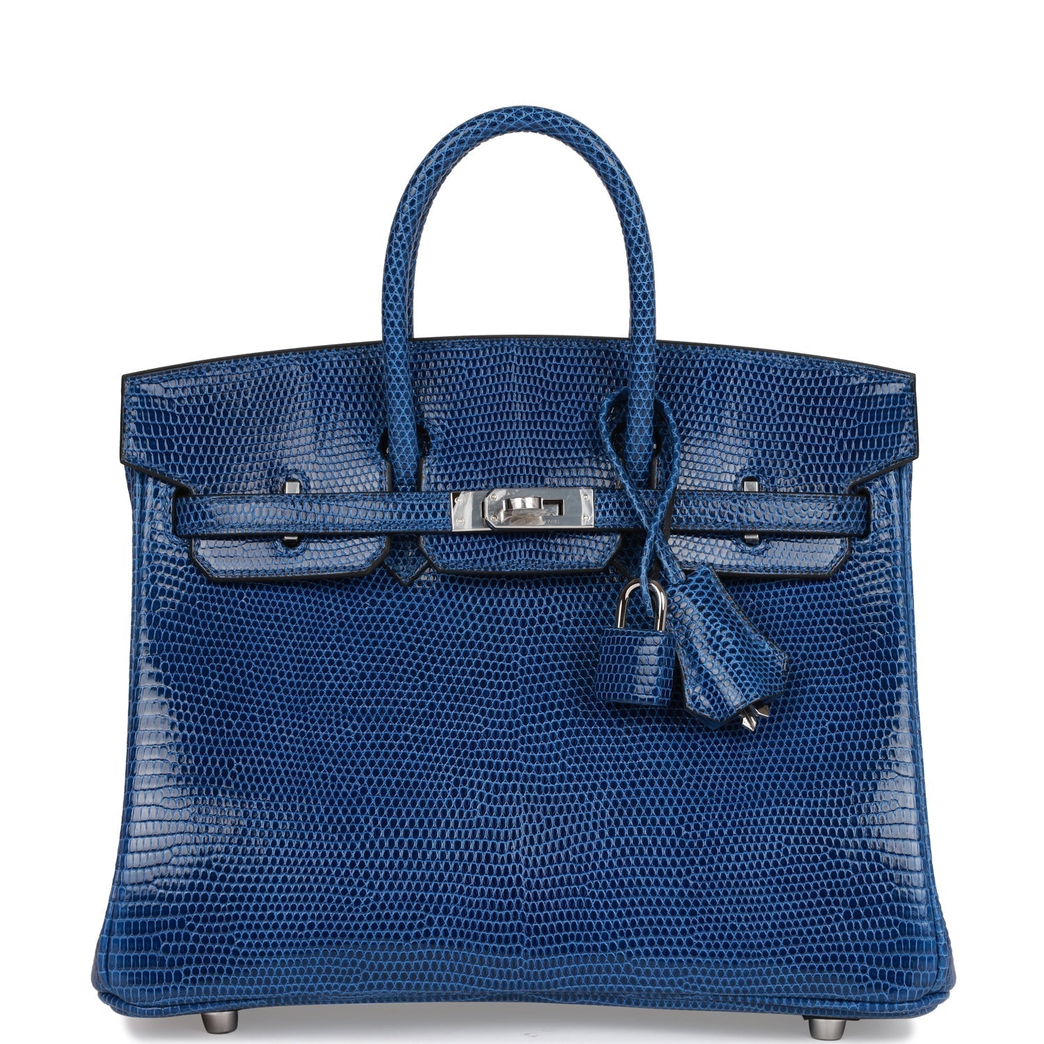 Hermes Birkin 25 Bleu Saphir Niloticus Lizard Palladium Hardware