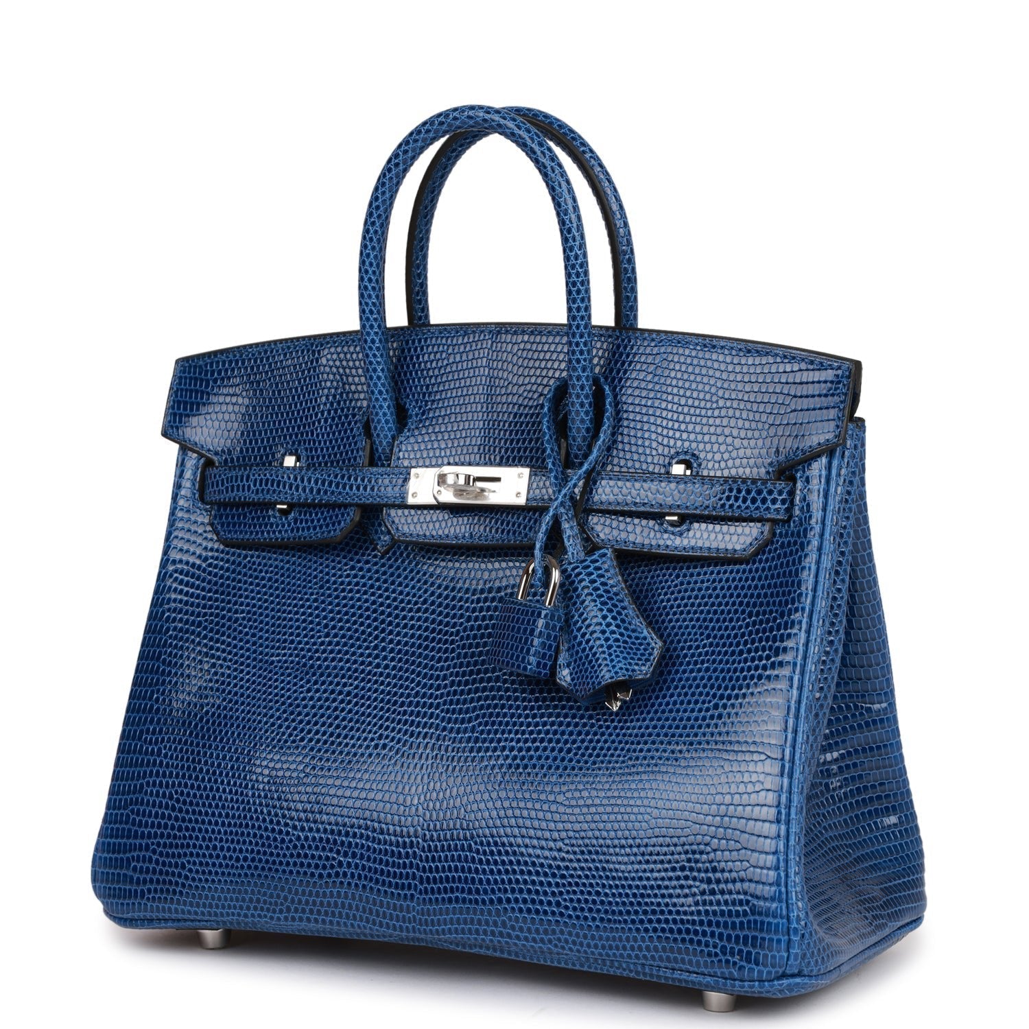 Hermes Birkin 25 Bleu Saphir Niloticus Lizard Palladium Hardware