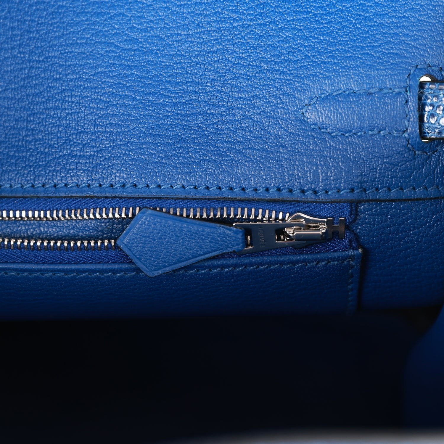 Hermes Birkin 25 Bleu Saphir Niloticus Lizard Palladium Hardware