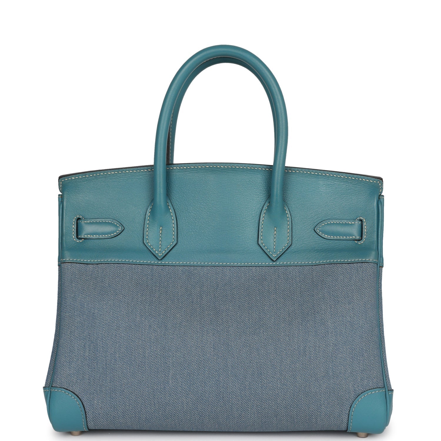 Vintage Hermes Birkin 30 Blue Jean Gulliver and Denim Palladium Hardware