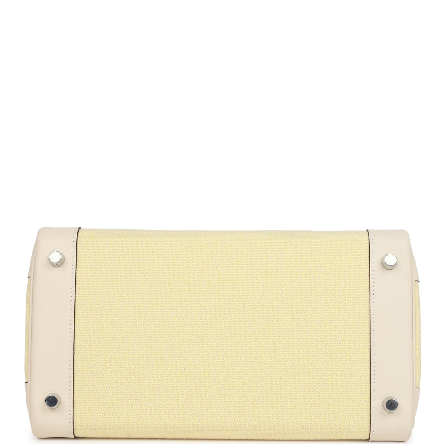 Hermes Birkin 30 Nata Swift and Jaune Poussin Toile H Canvas Palladium Hardware