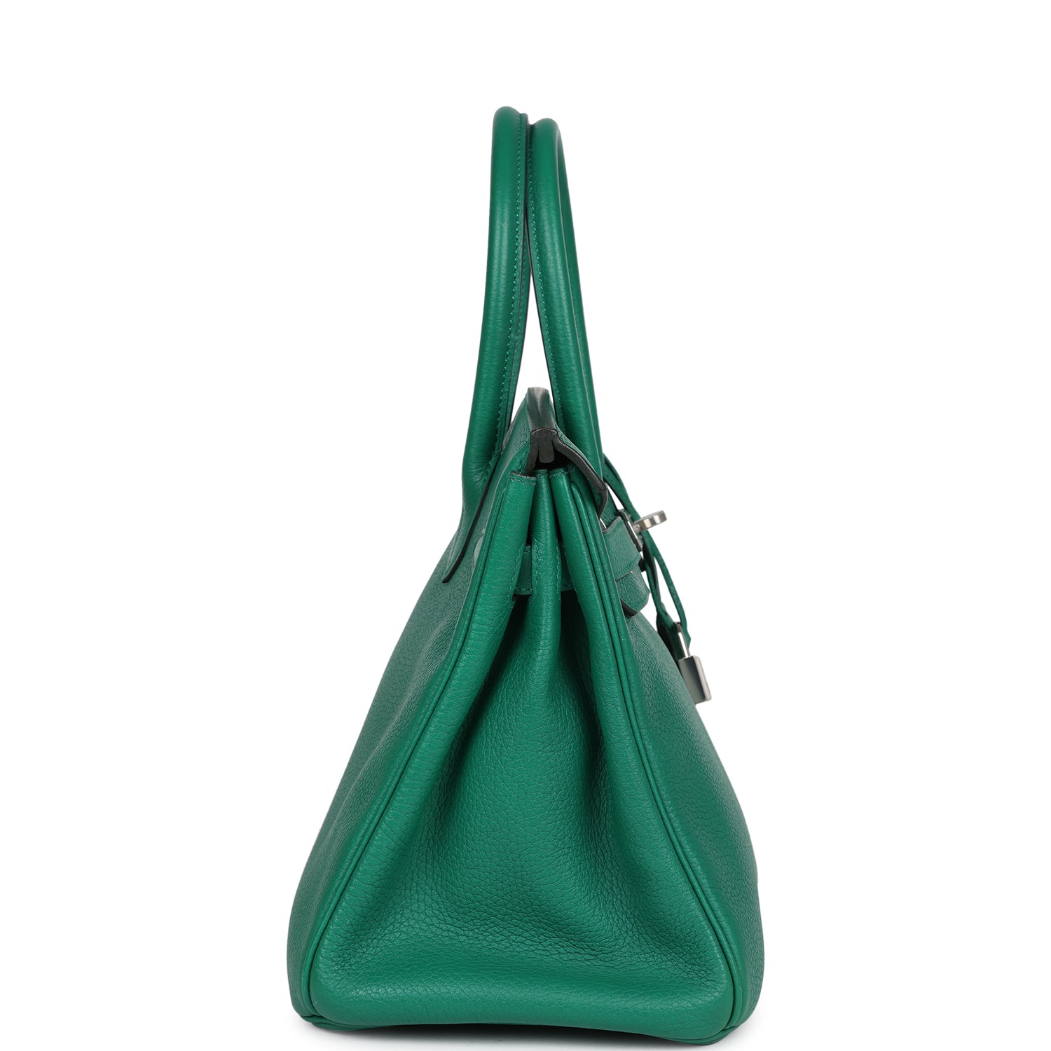 Pre-owned Hermes Birkin 30 Vert Vertigo Togo Palladium Hardware