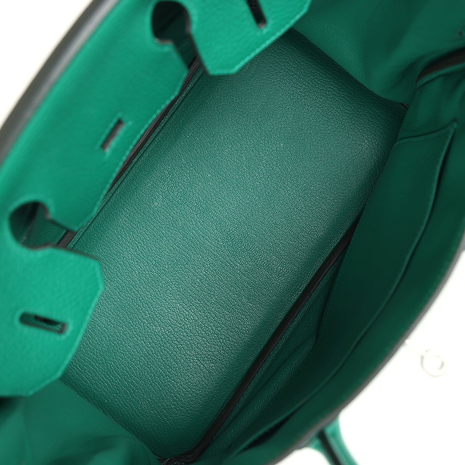 Pre-owned Hermes Birkin 30 Vert Vertigo Togo Palladium Hardware