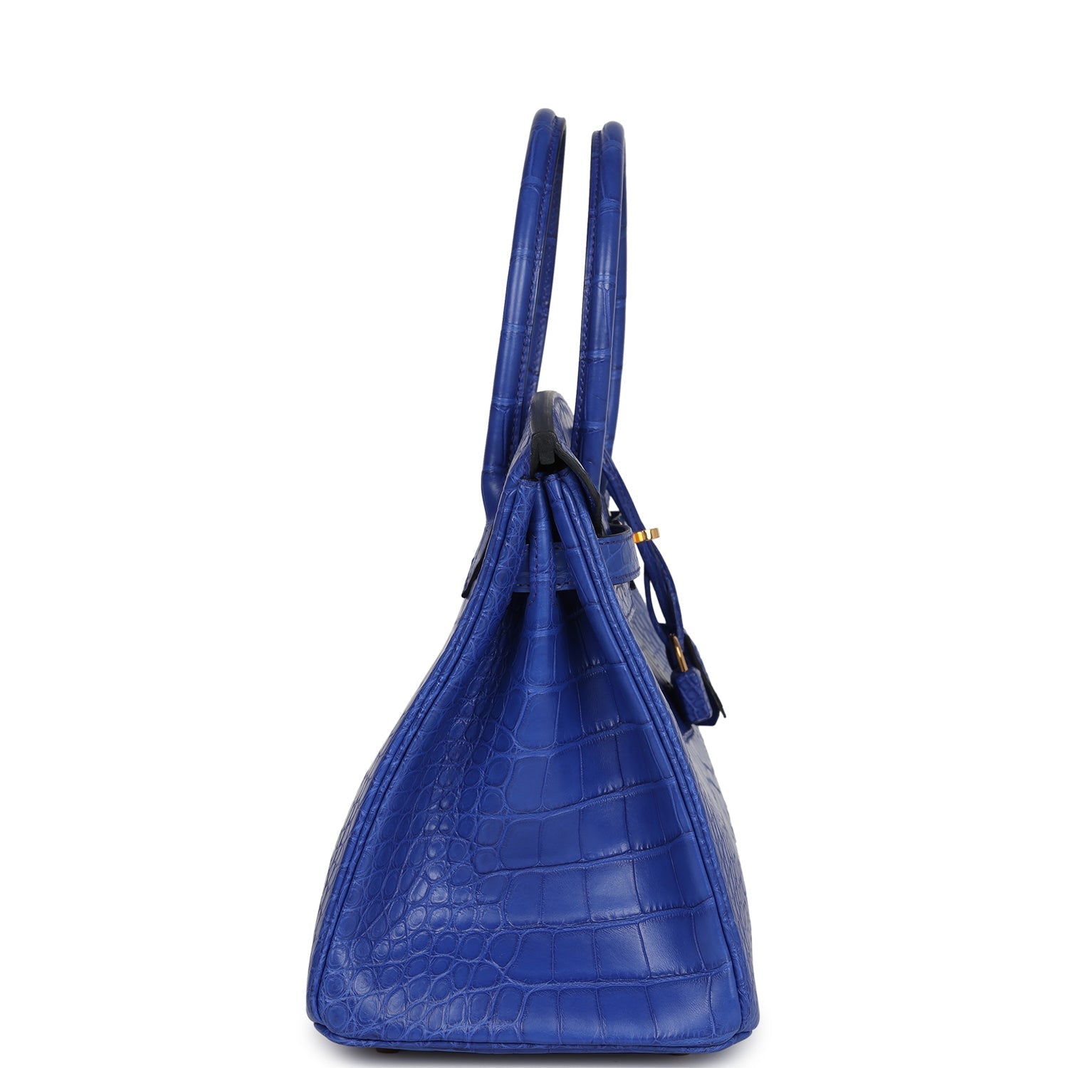 Hermes Birkin 30 Bleu Electric Matte Alligator Gold Hardware
