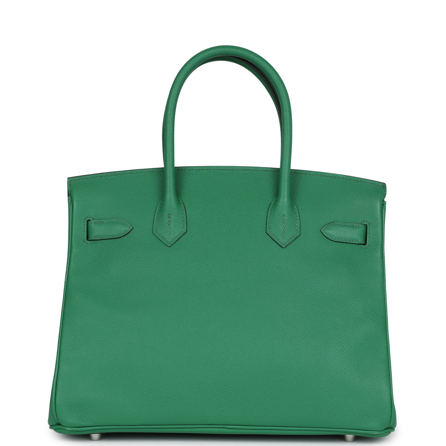 Pre-owned Hermes Birkin 30 Cactus Epsom Palladium Hardware