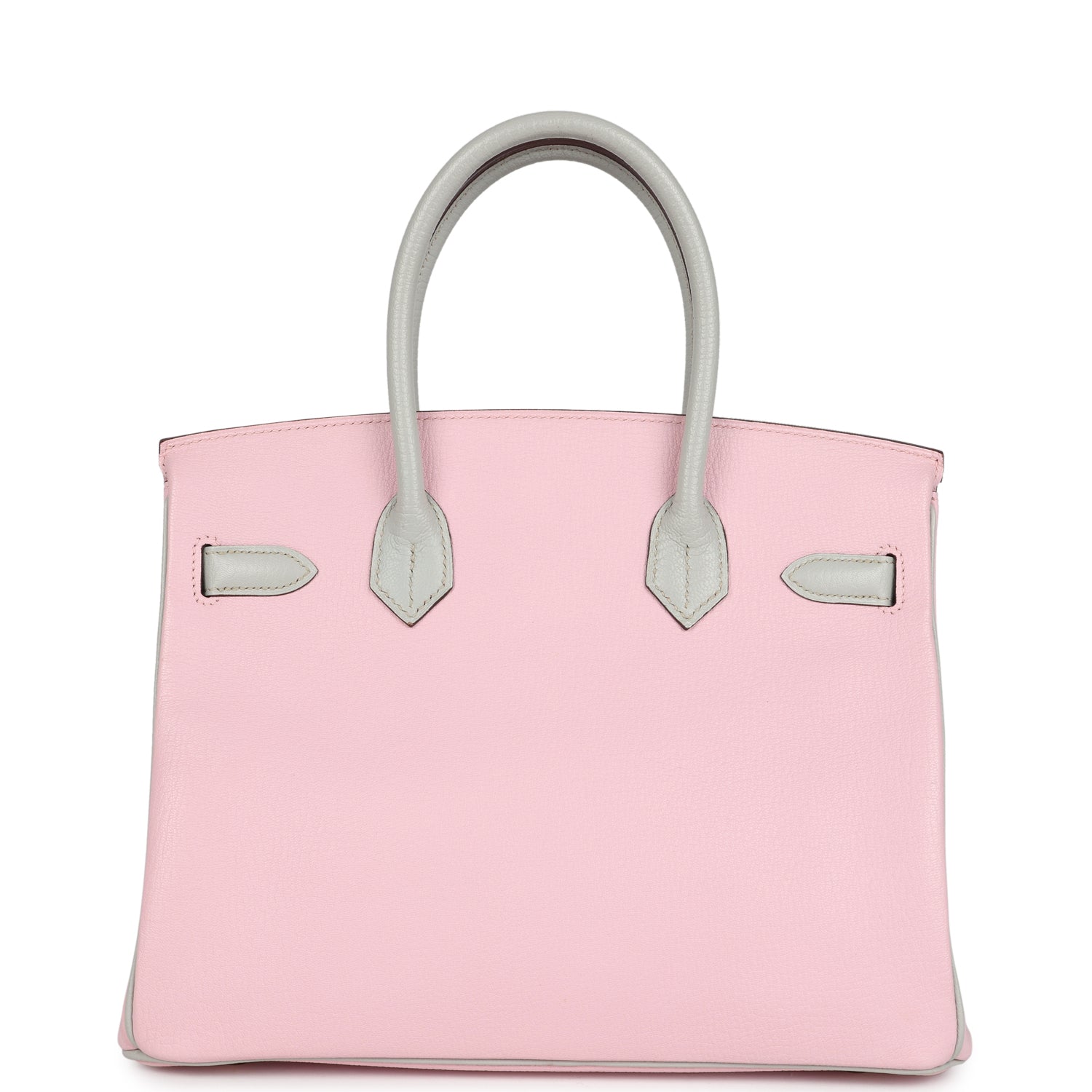 Hermes Special Order (HSS) Birkin 30 Rose Sakura and Gris Perle Chevre Brushed Gold Hardware