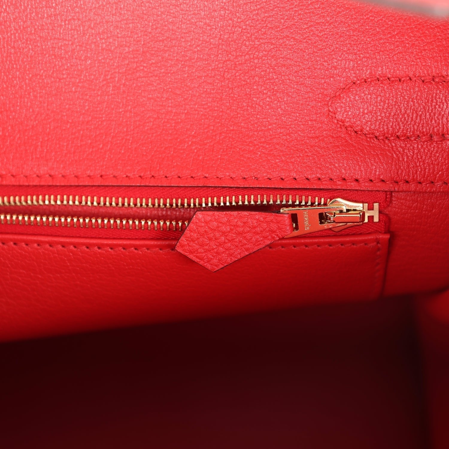 Pre-owned Hermes Birkin 30 Rouge de Coeur Togo Gold Hardware