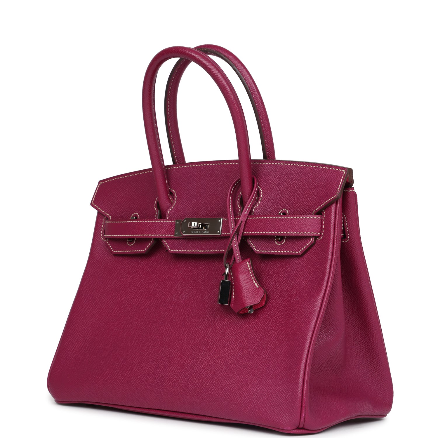 Pre-owned Hermes Birkin 30 Tosca Candy Epsom Palladium Hardware