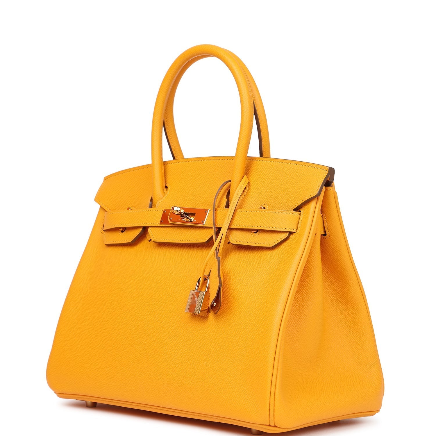 Pre-owned Hermes Birkin 30 Jaune D'or Epsom Gold Hardware
