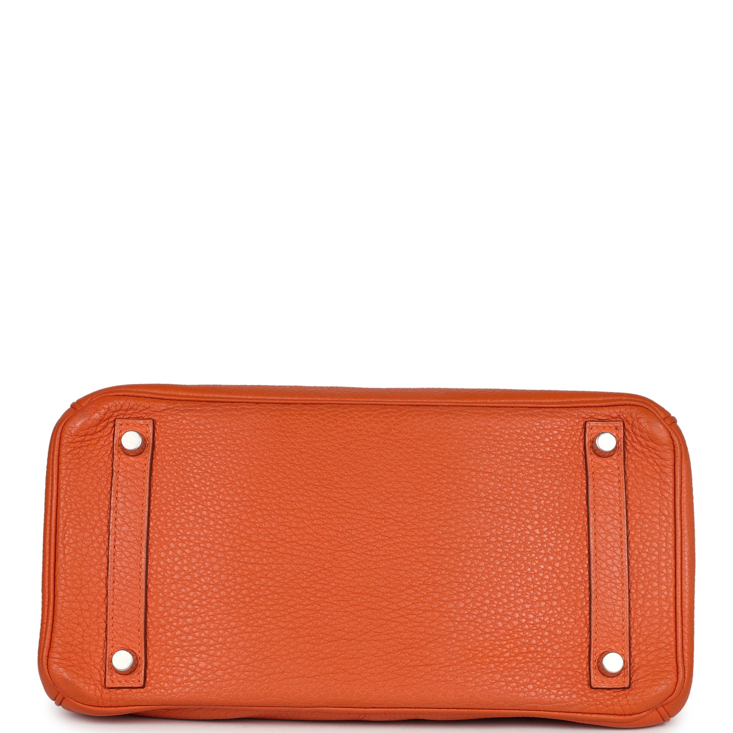 Pre-owned Hermes Birkin 30 Orange Togo Palladium Hardware