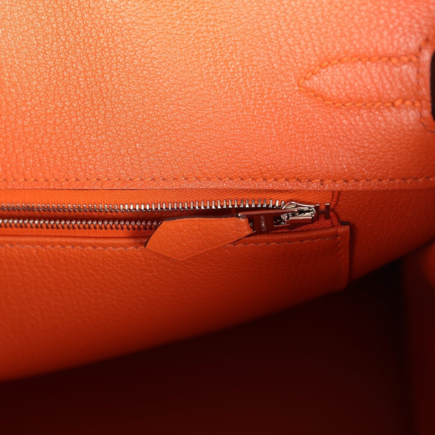 Pre-owned Hermes Special Order (HSS) Birkin 35 Tricolor Bleu Hydra, Ultraviolet and Orange Togo Palladium Hardware