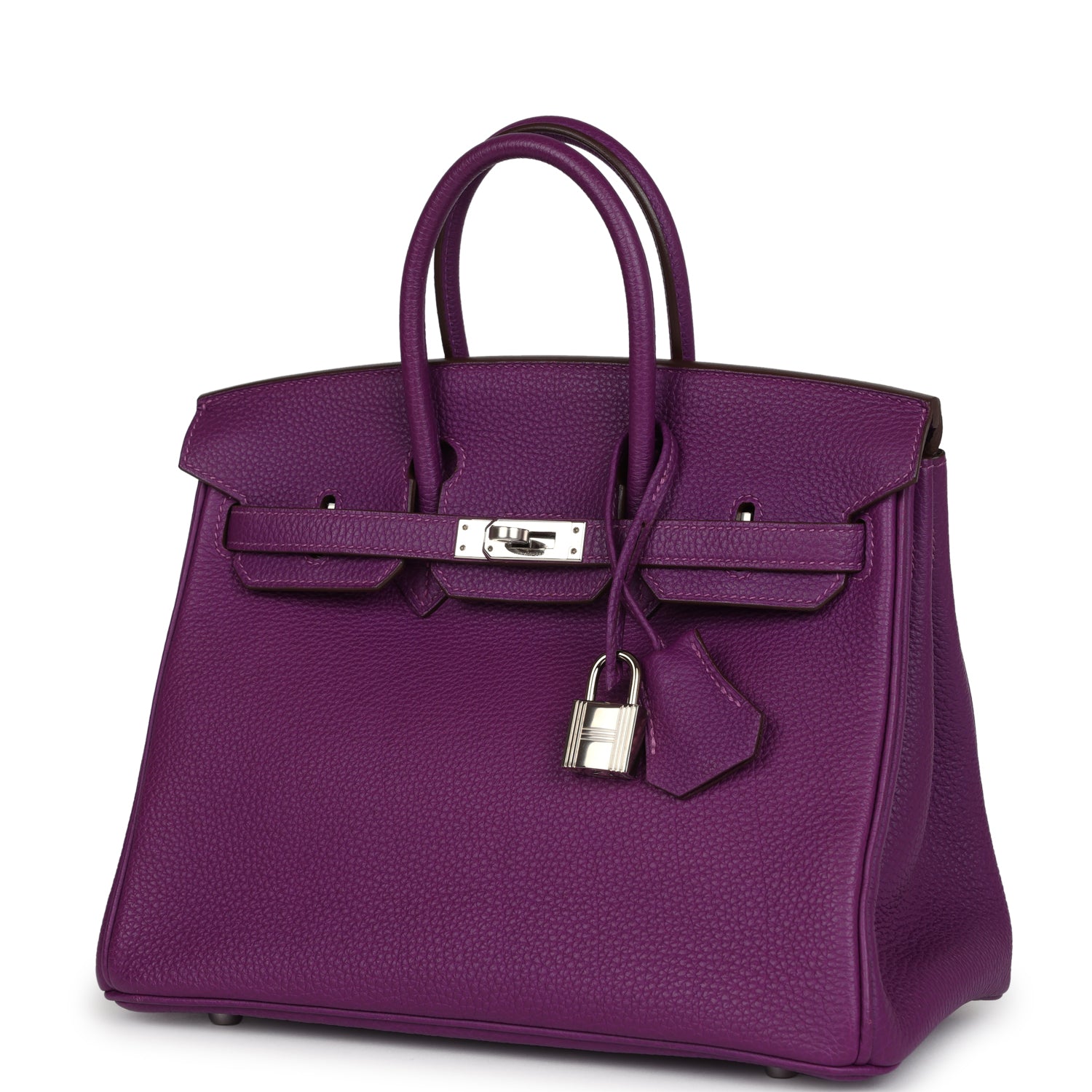 Pre-owned Hermes Special Order (HSS) Birkin 25 Anemone Togo Palladium Hardware