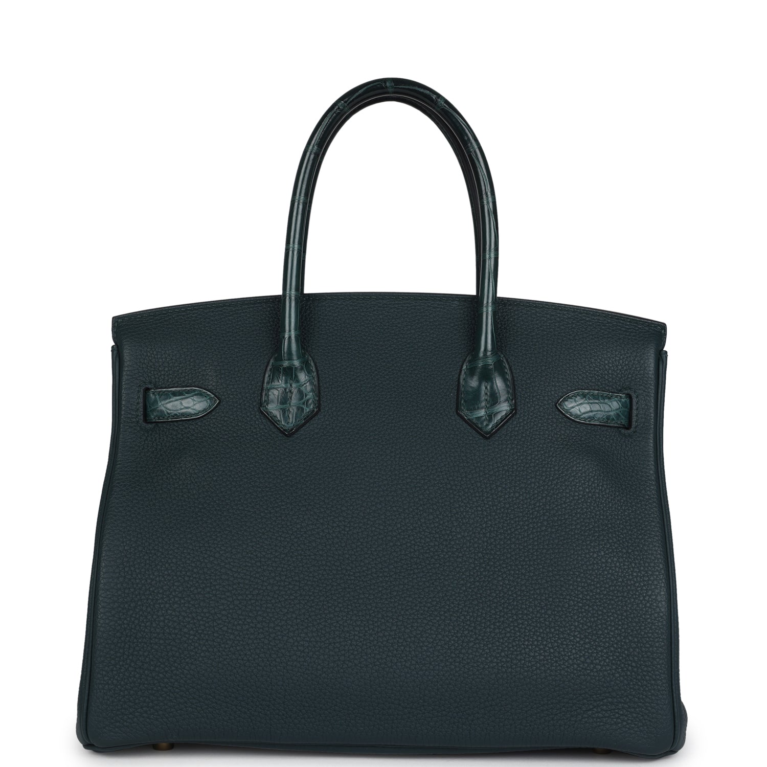 Hermes Birkin 30 Vert Cypress Togo and Matte Alligator Touch Gold Hardware