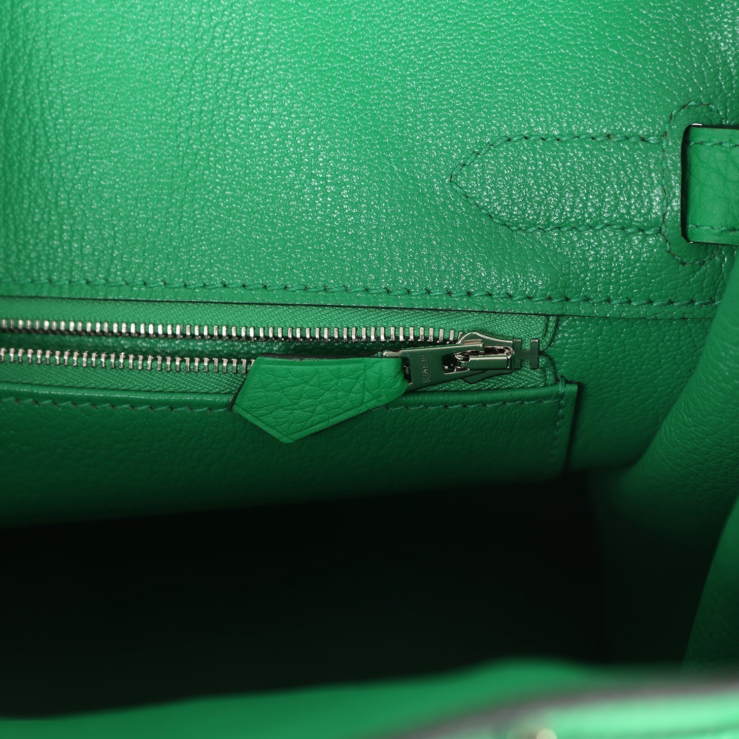 Pre-owned Hermes Birkin 30 Bambou Clemence Palladium Hardware