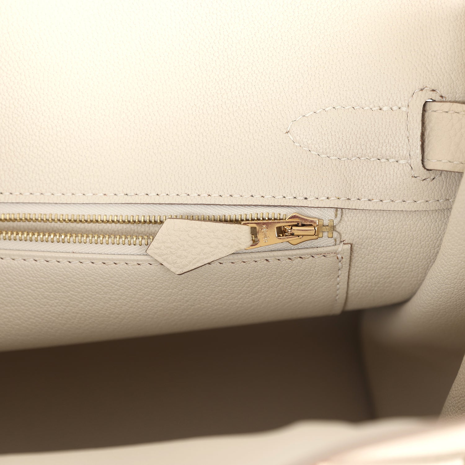 Pre-owned Hermes Birkin 30 Craie Togo Rose Gold Hardware