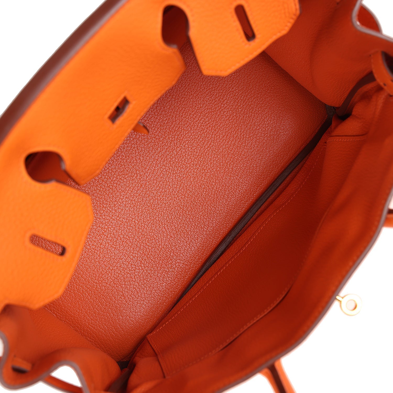 Pre-owned Hermes Birkin 30 Orange Togo Gold Hardware