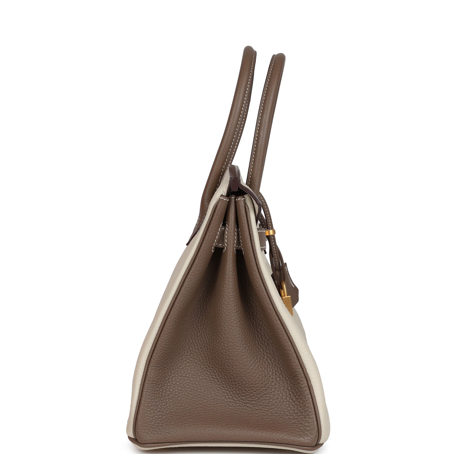 Hermes Special Order (HSS) Birkin 30 Etoupe and Craie Togo Brushed Gold Hardware