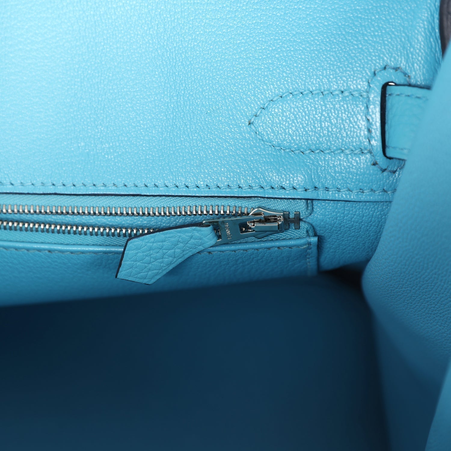 Pre-owned Hermes Birkin 30 Bleu du Nord Togo Palladium Hardware