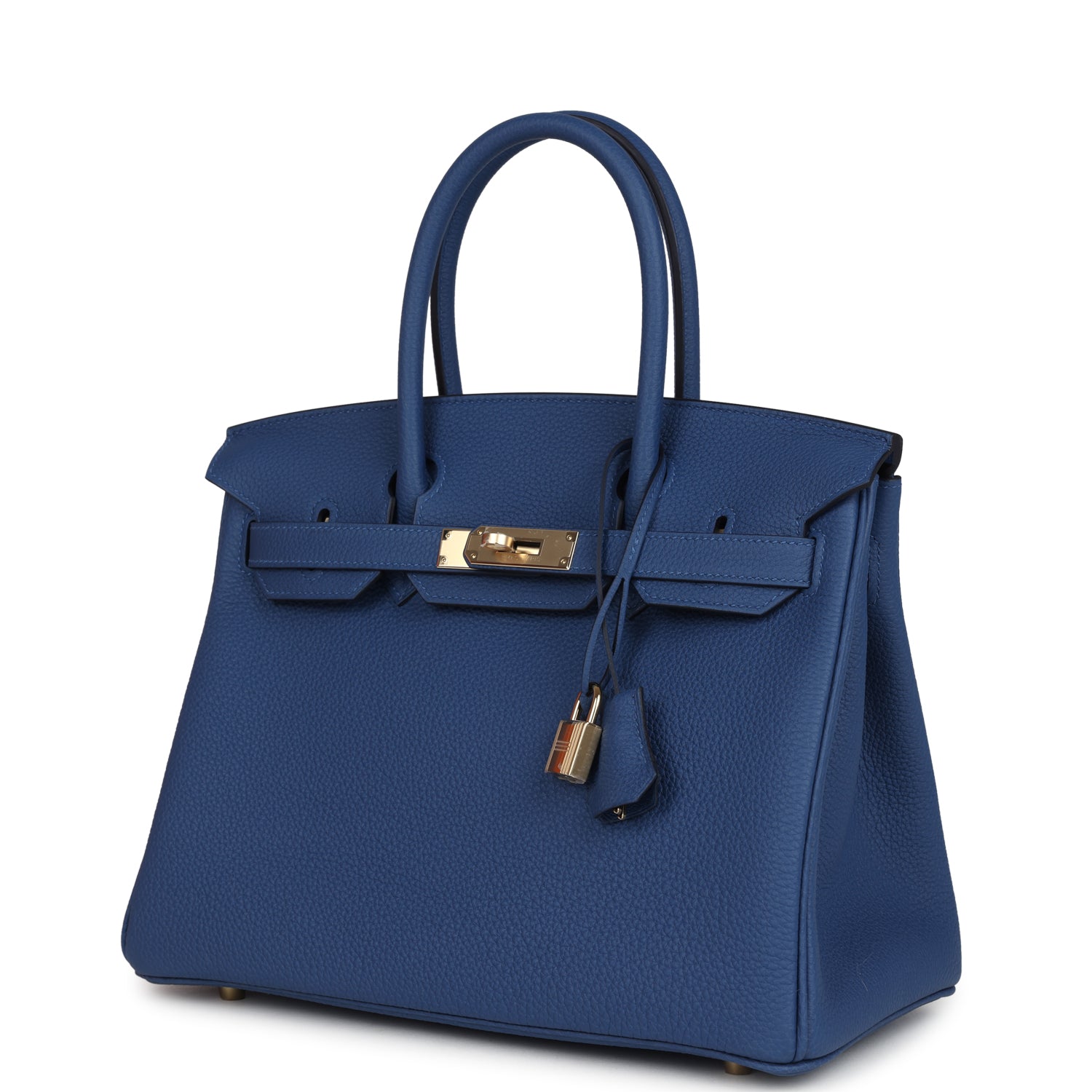 Hermes Birkin 30 Bleu Tie Togo Permabrass Hardware