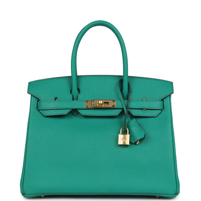 Hermes Birkin 30 Vert Jade Epsom Gold Hardware