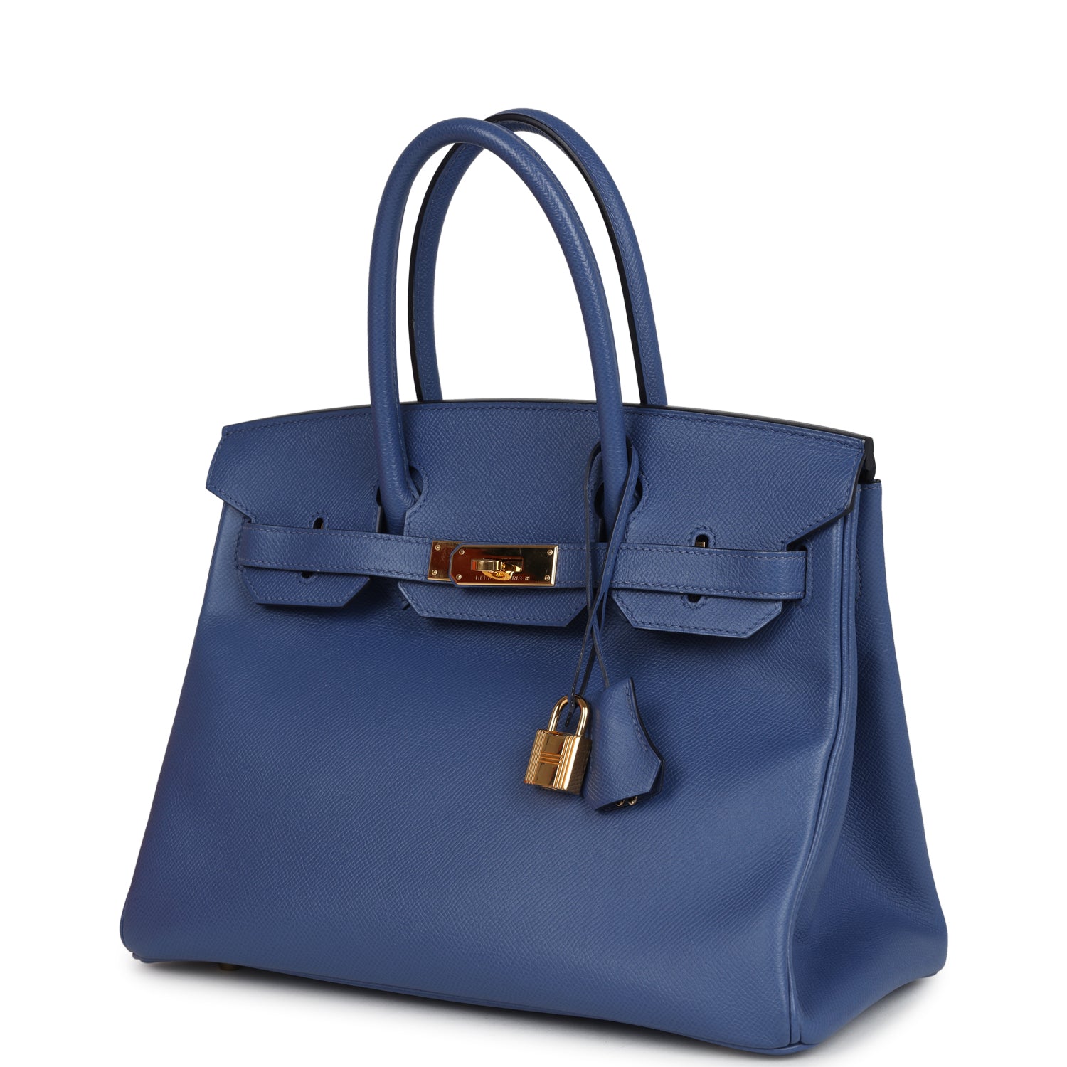 Pre-owned Hermes Birkin 30 Bleu Brighton Epsom Gold Hardware