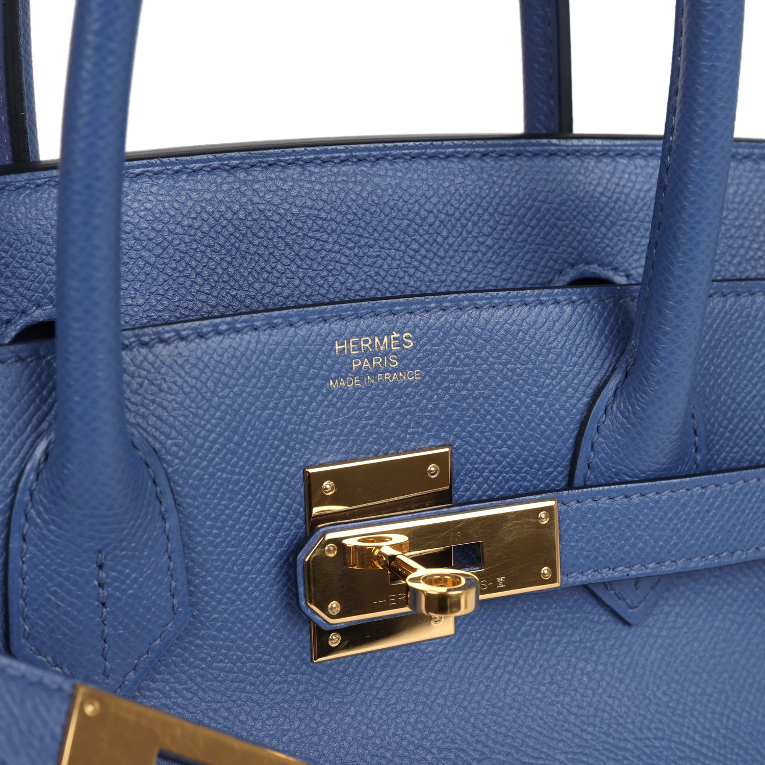 Pre-owned Hermes Birkin 30 Bleu Brighton Epsom Gold Hardware