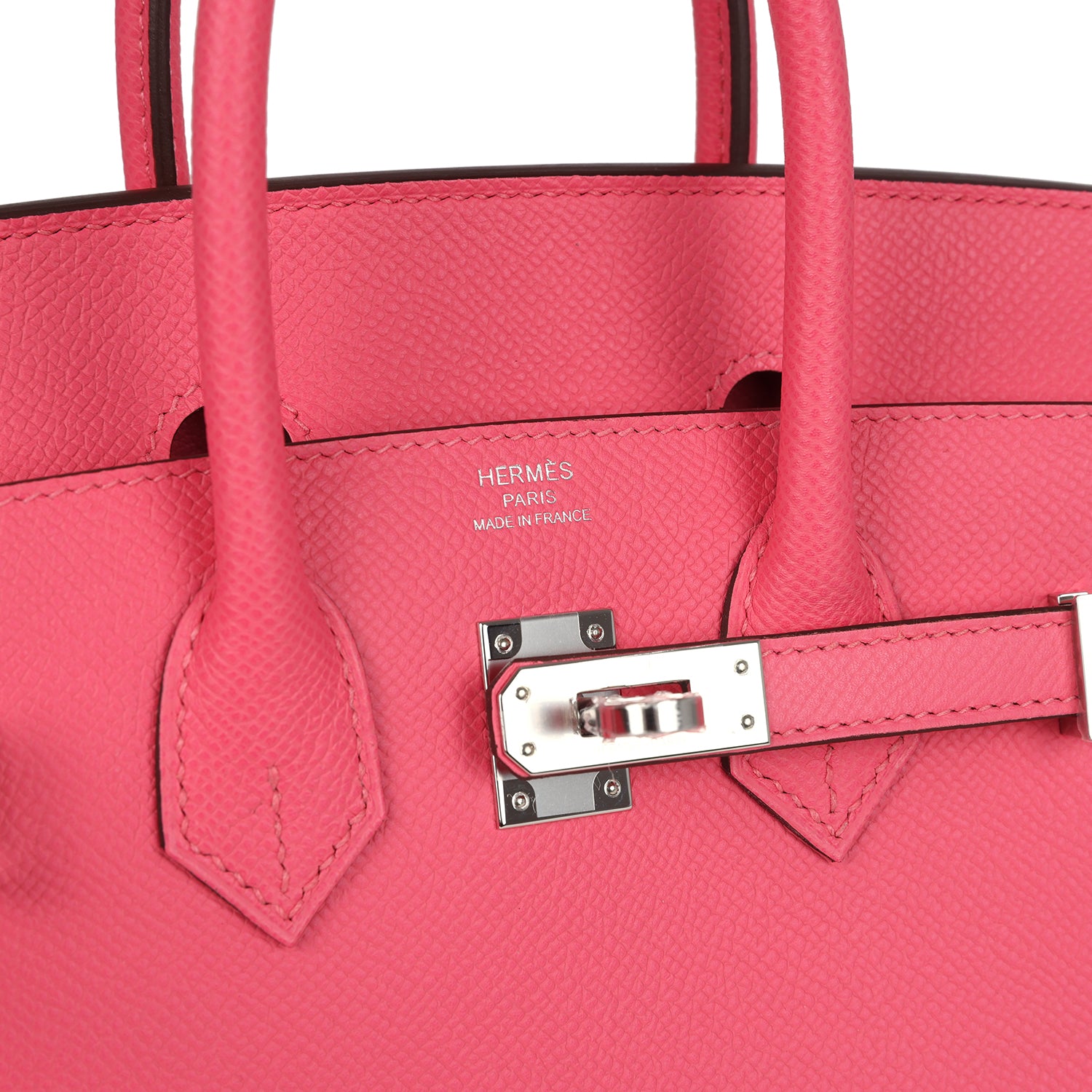 Hermes Birkin Sellier 25 Rose Azalee Epsom Palladium Hardware