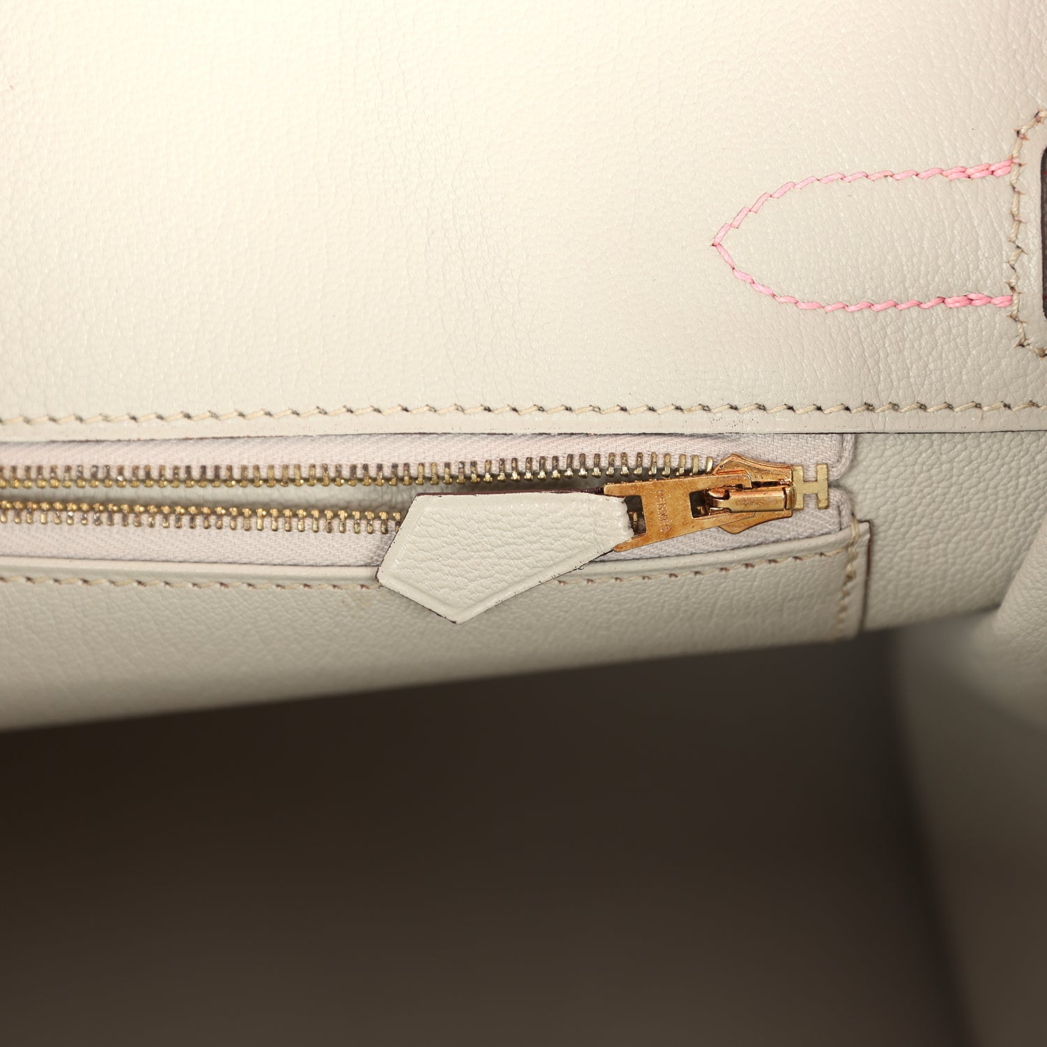 Pre-owned Hermes Special Order (HSS) Birkin 30 Rose Sakura and Gris Perle Chevre Brushed Gold Hardware