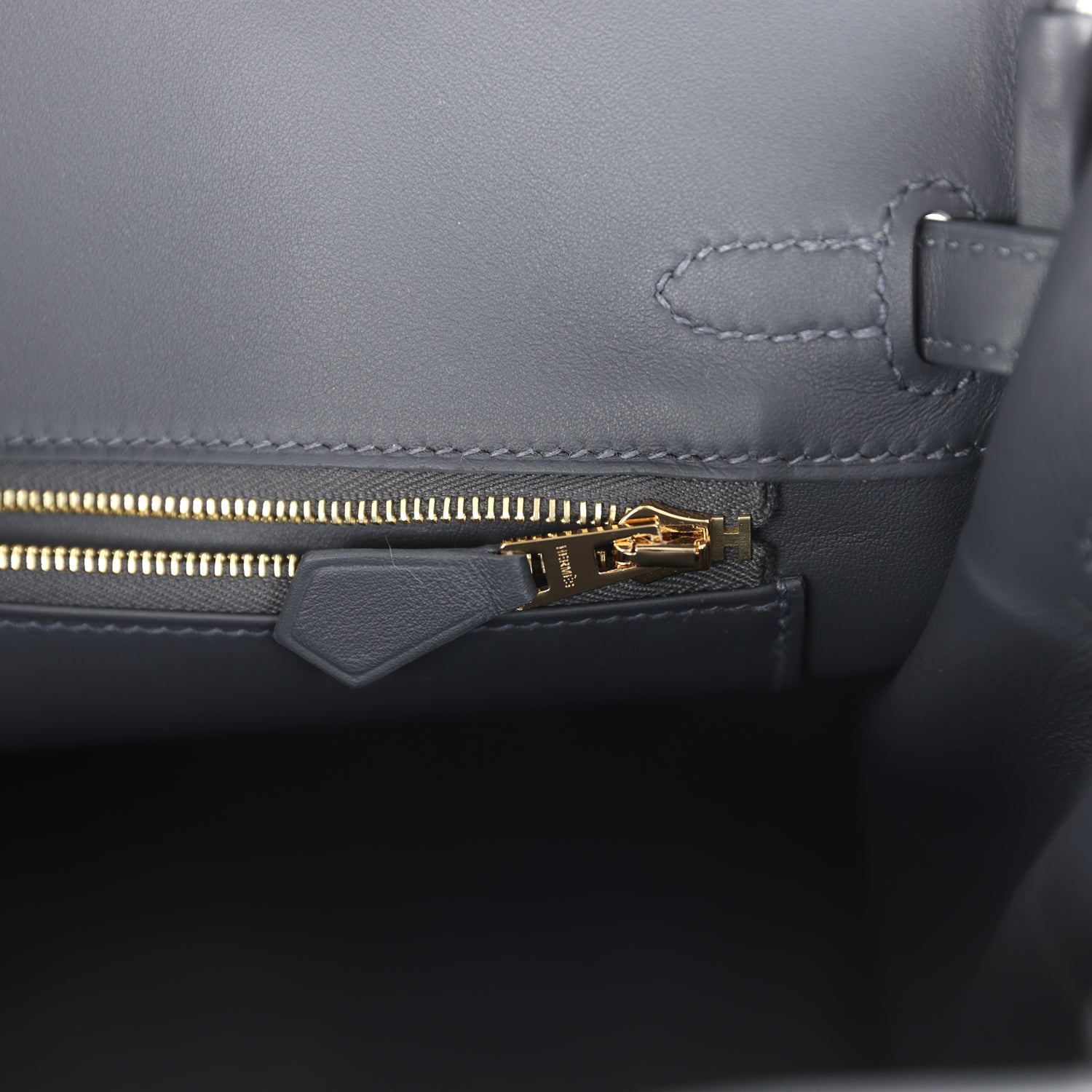 Hermes Birkin 25 Ecru and Ardoise Toile H Canvas and Ardoise Swift Gold Hardware