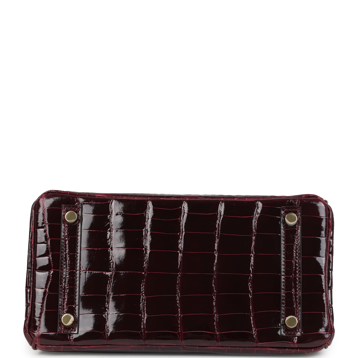 Hermes Birkin 25 Bordeaux Shiny Niloticus Crocodile Gold Hardware