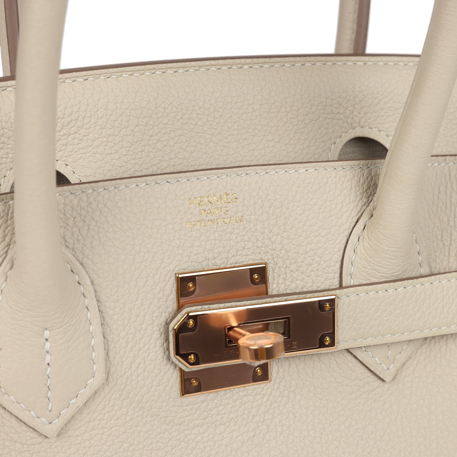 Hermes Birkin 30 Craie Togo Rose Gold Hardware