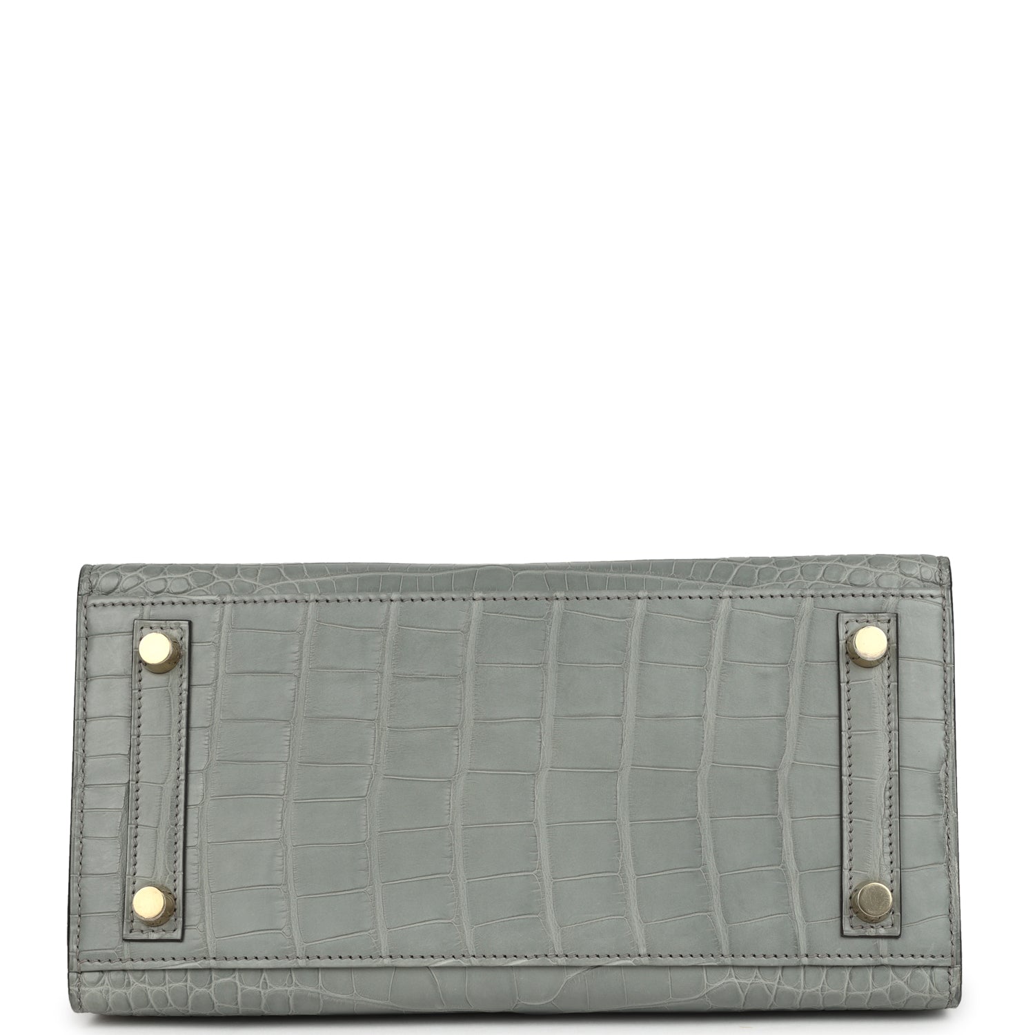 Hermes Birkin Sellier 25 Gris Ciment Matte Alligator Gold Hardware