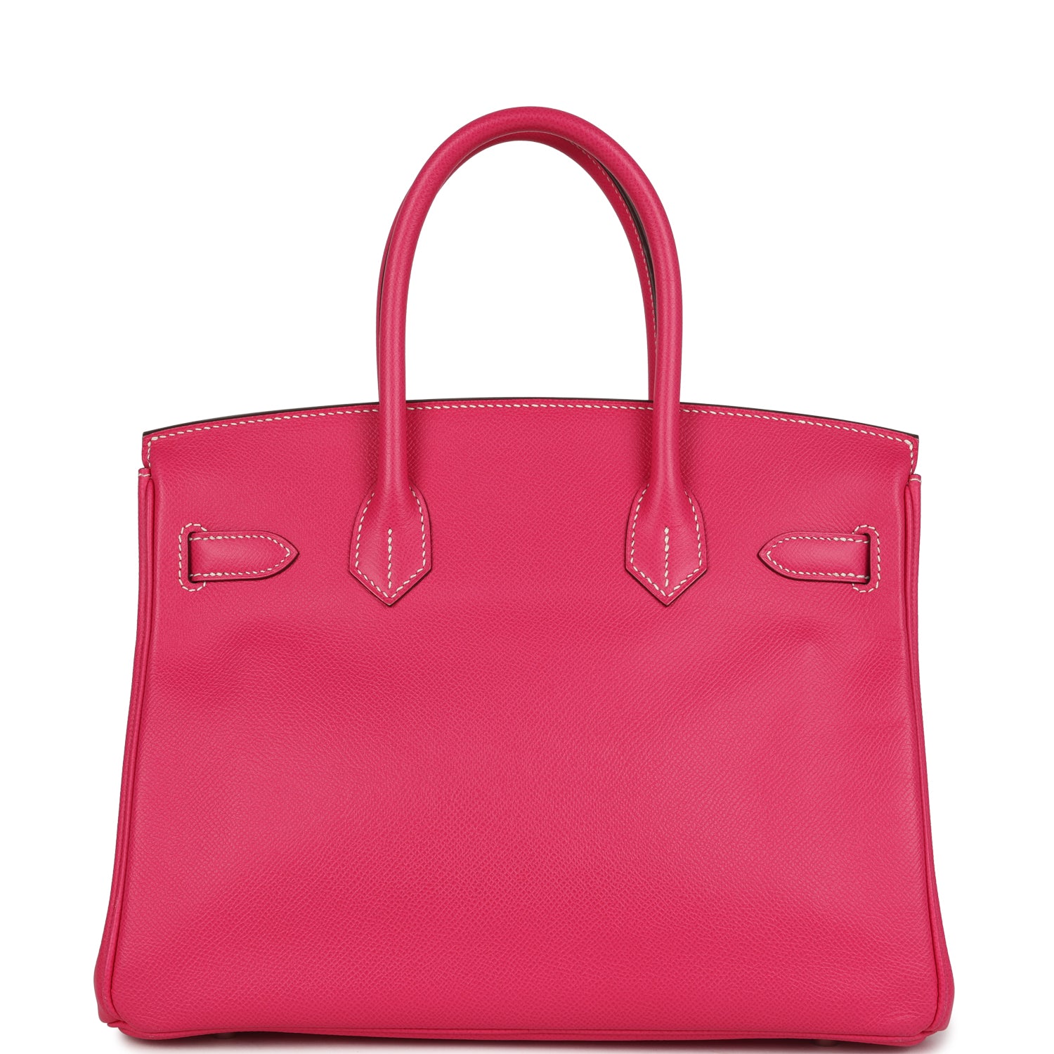 Pre-owned Hermes Birkin 30 Rose Tyrien Epsom Palladium Hardware