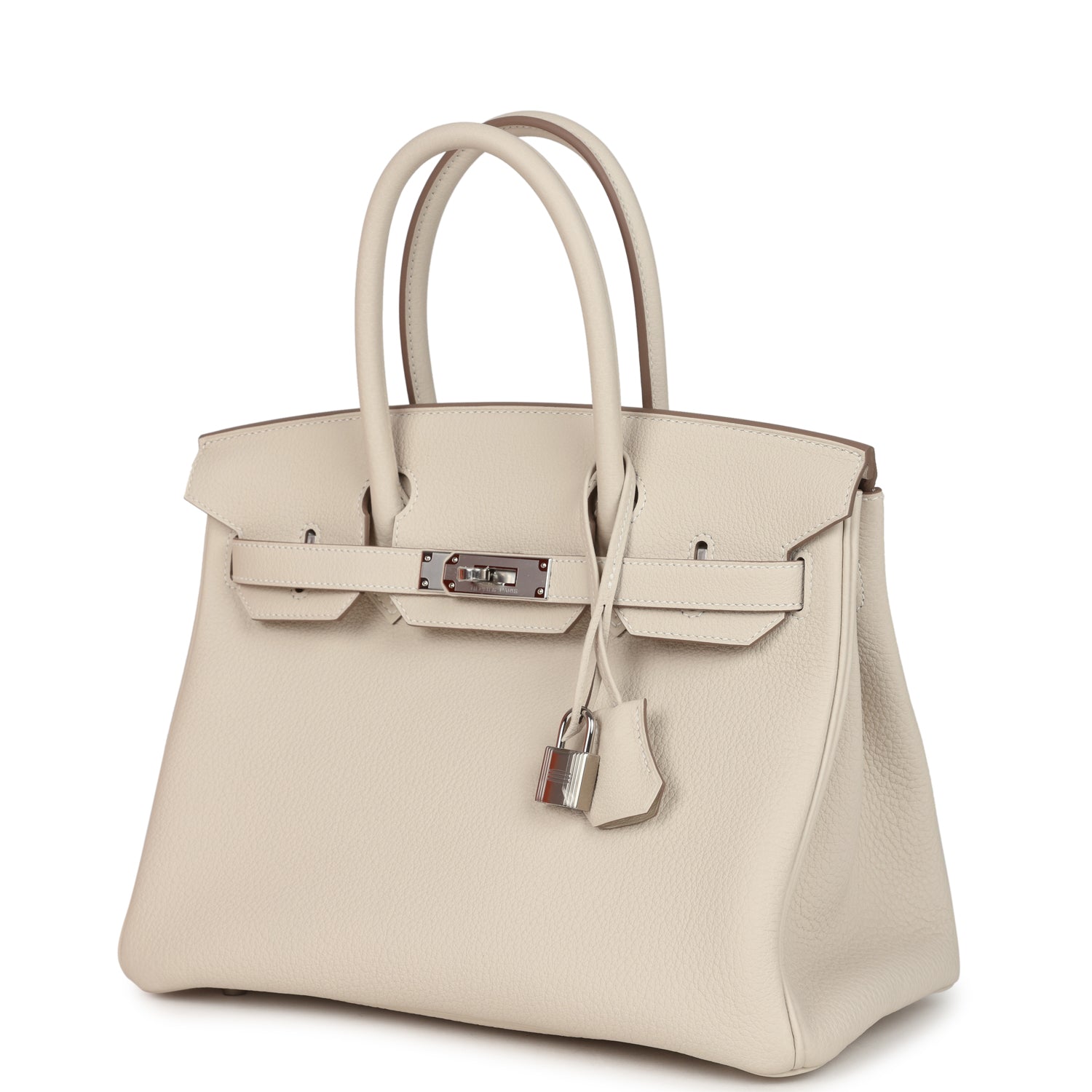 Hermes Birkin 30 Craie Togo Palladium Hardware