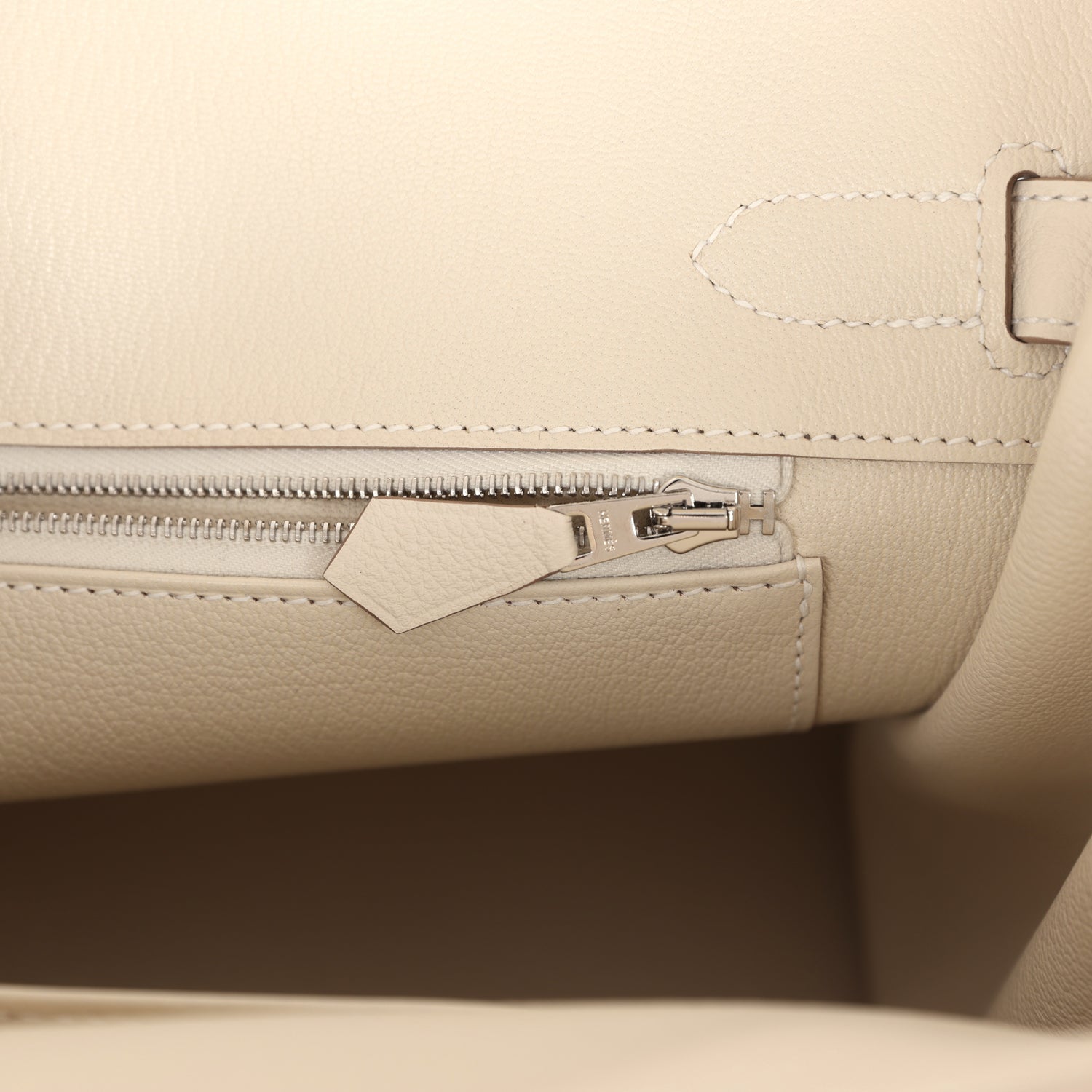 Hermes Birkin 30 Craie Togo Palladium Hardware