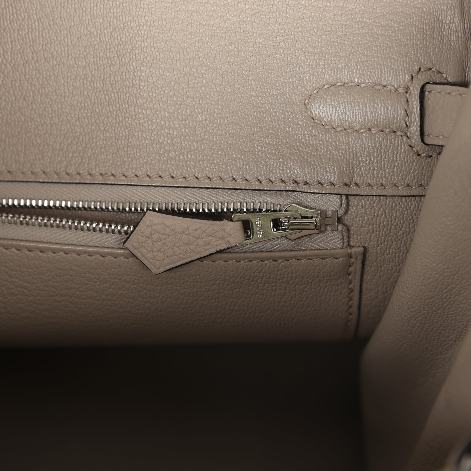Hermes Birkin 25 Gris Tourterelle Togo Palladium Hardware