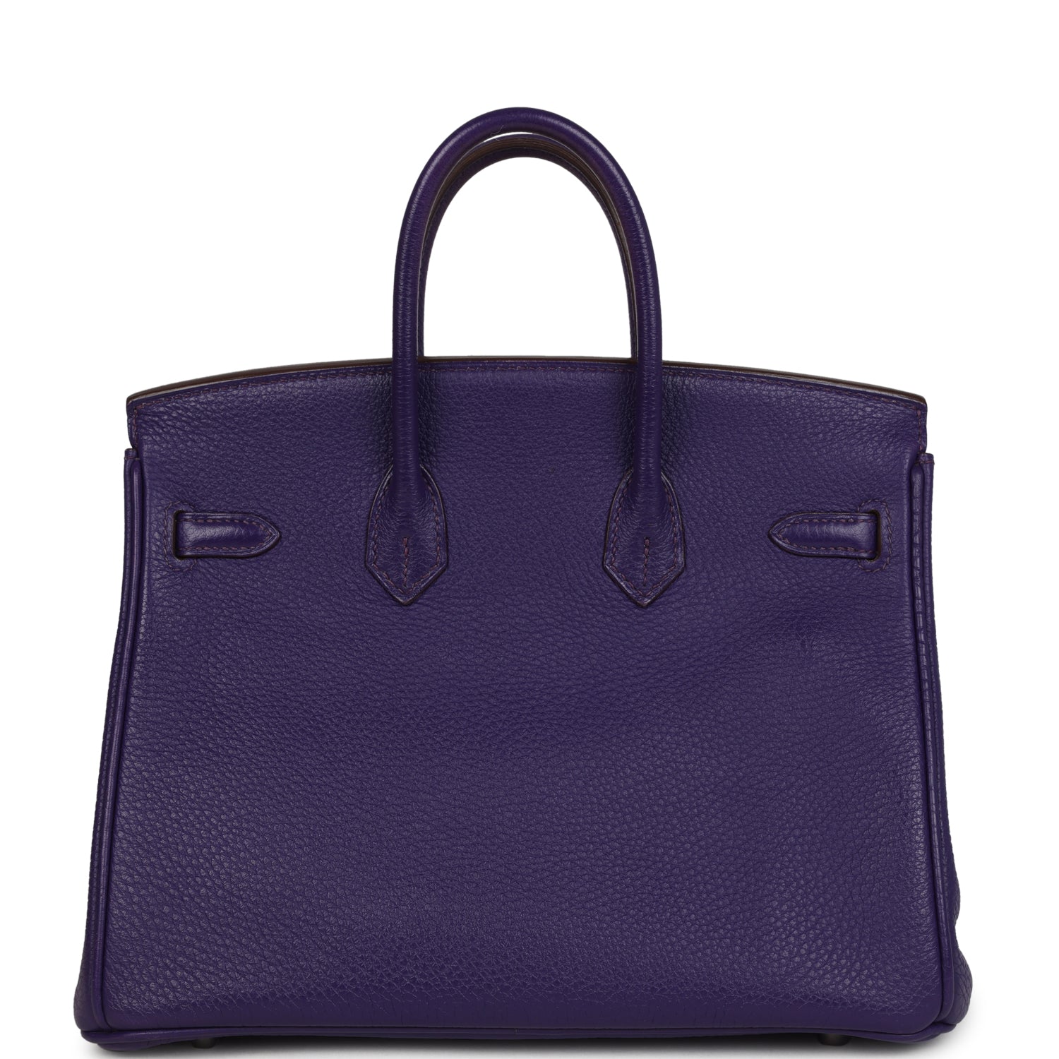 Pre-owned Hermes Birkin 25 Iris Togo Palladium Hardware