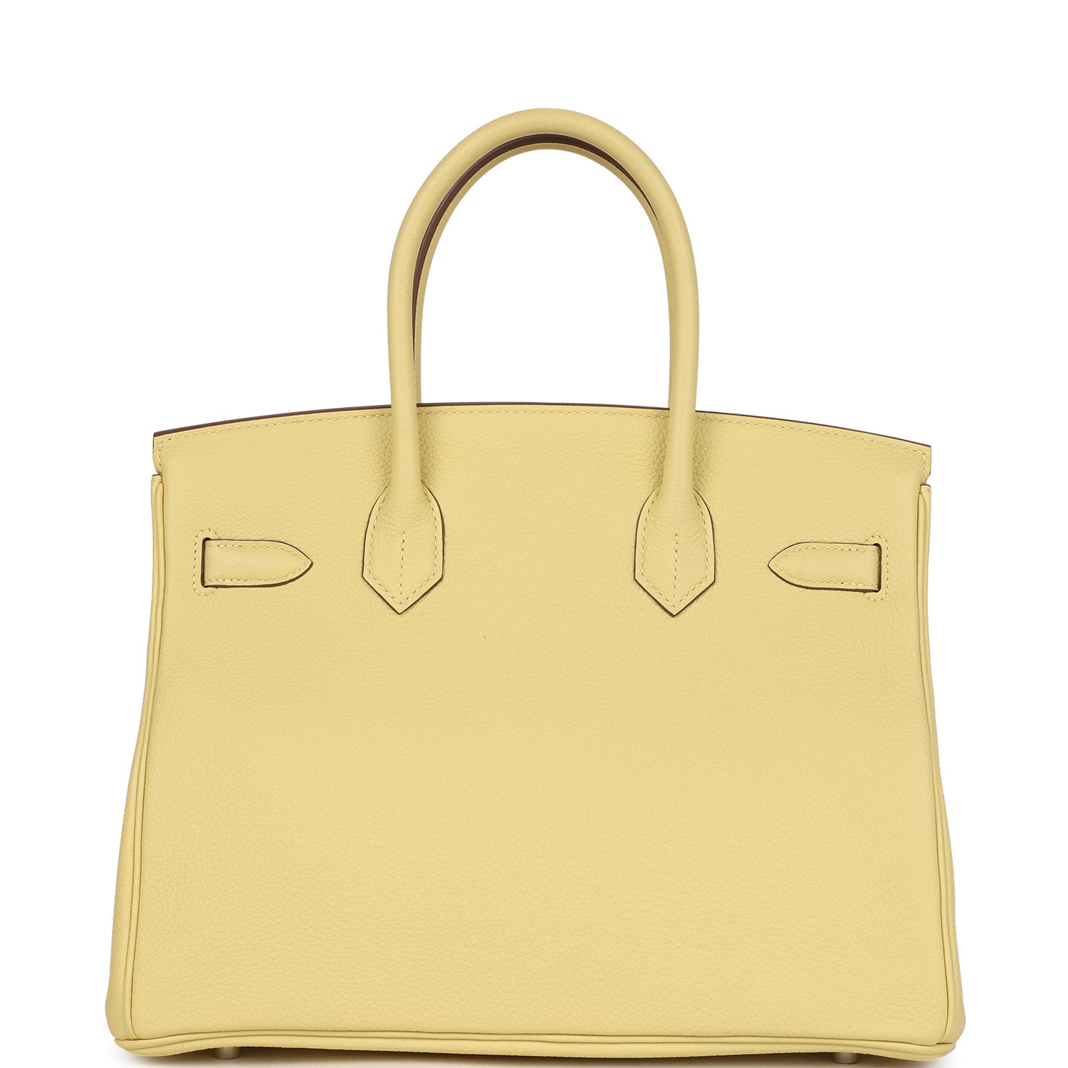 Pre-owned Hermes Birkin 30 Jaune Poussin Togo Palladium Hardware