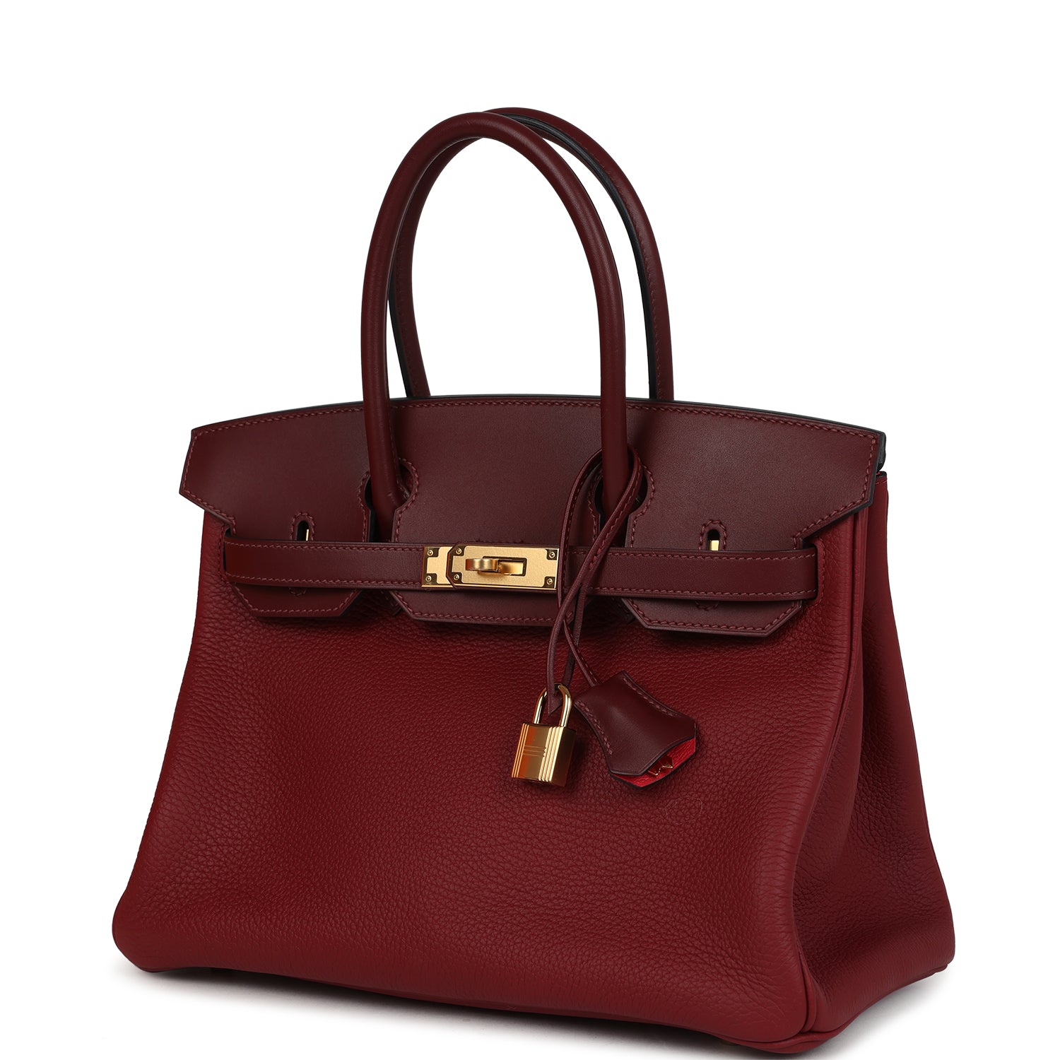 Hermes Birkin 30 Rouge H Verso Sombrero and Clemence Touch Gold Hardware