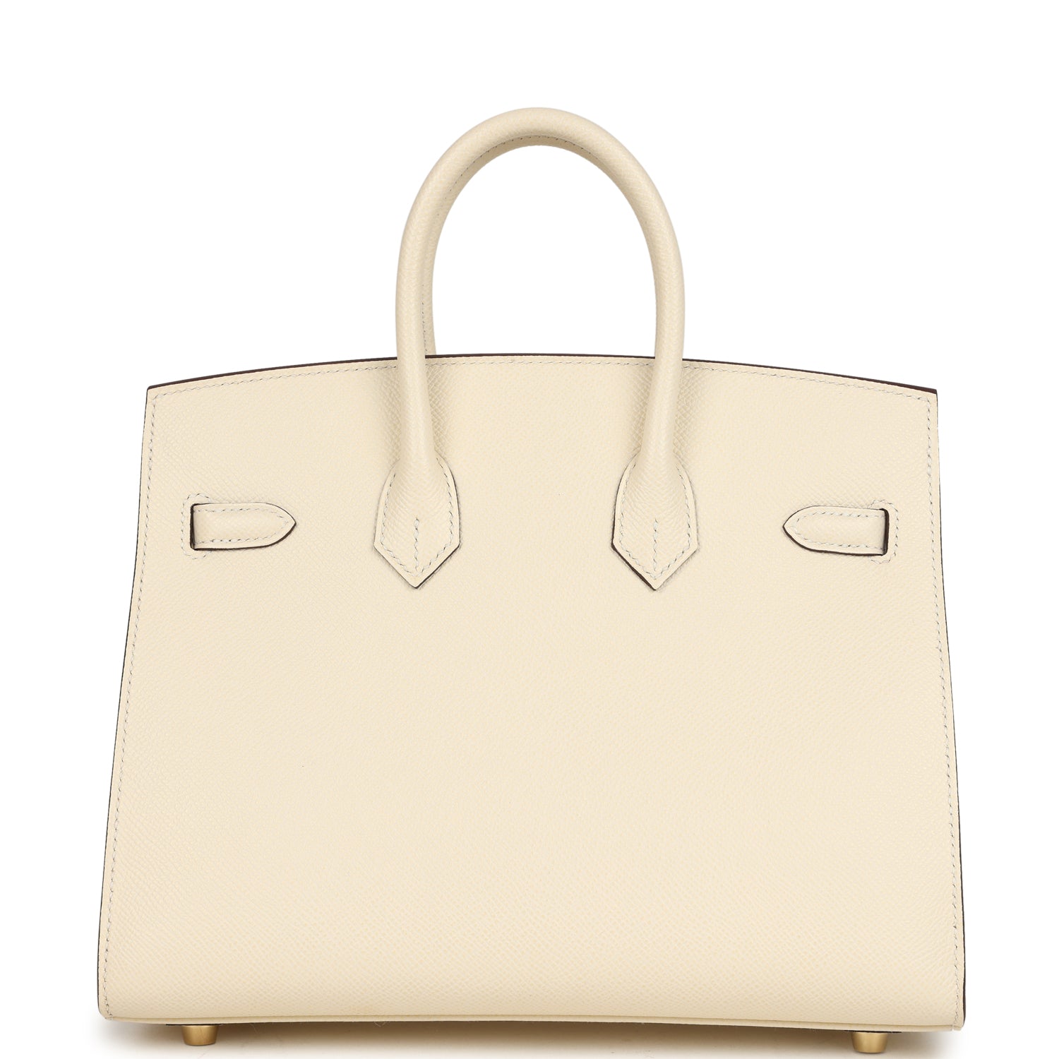 Pre-owned Hermes Birkin Sellier 25 Nata Epsom Gold Hardware