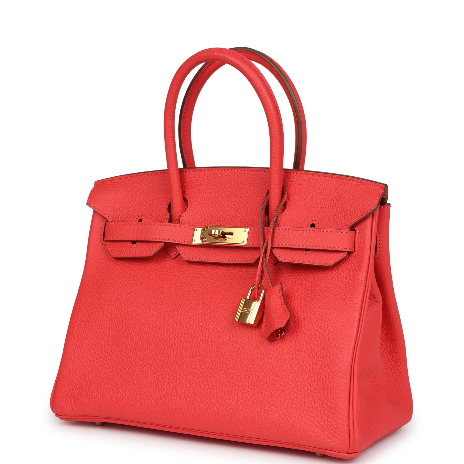Pre-owned Hermes Birkin 30 Bougainvillea Clemence Gold Hardware