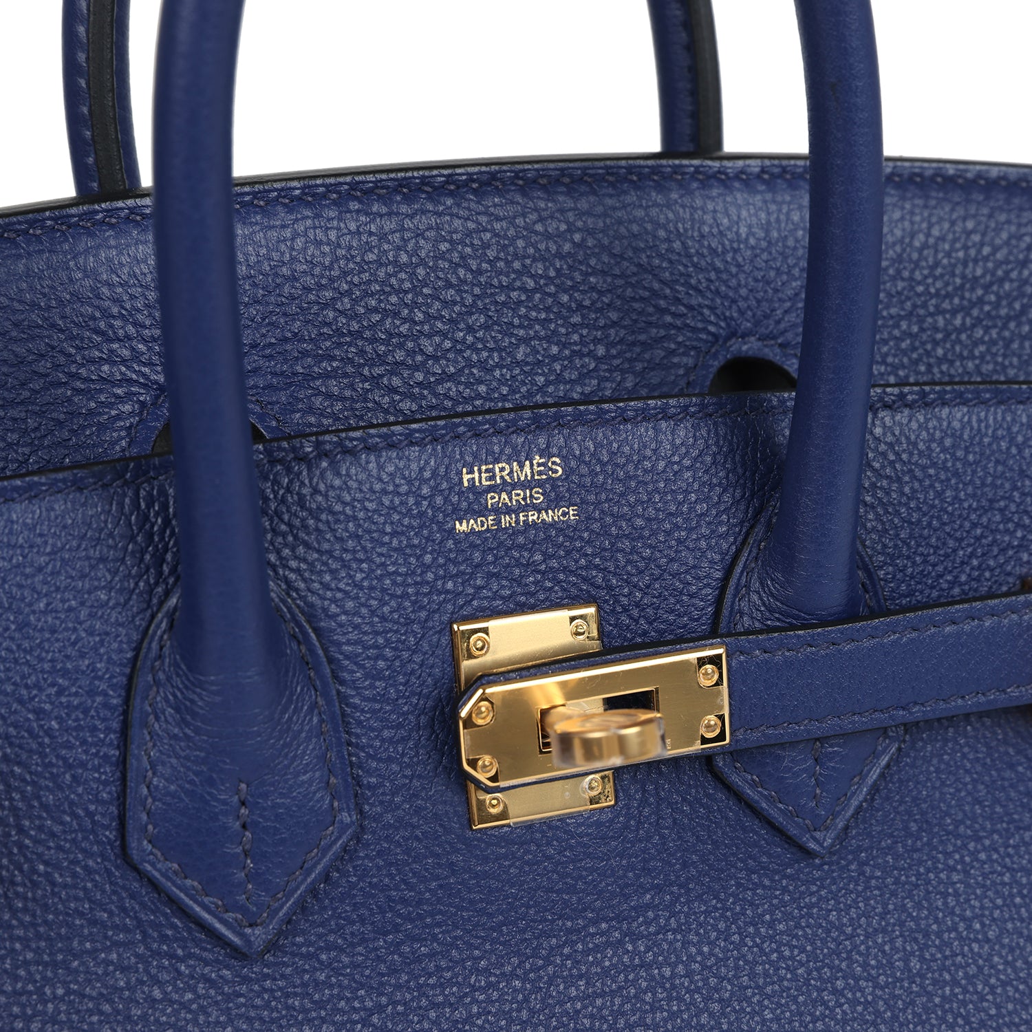 Hermes Birkin 25 Bleu Saphir Verso Novillo Gold Hardware