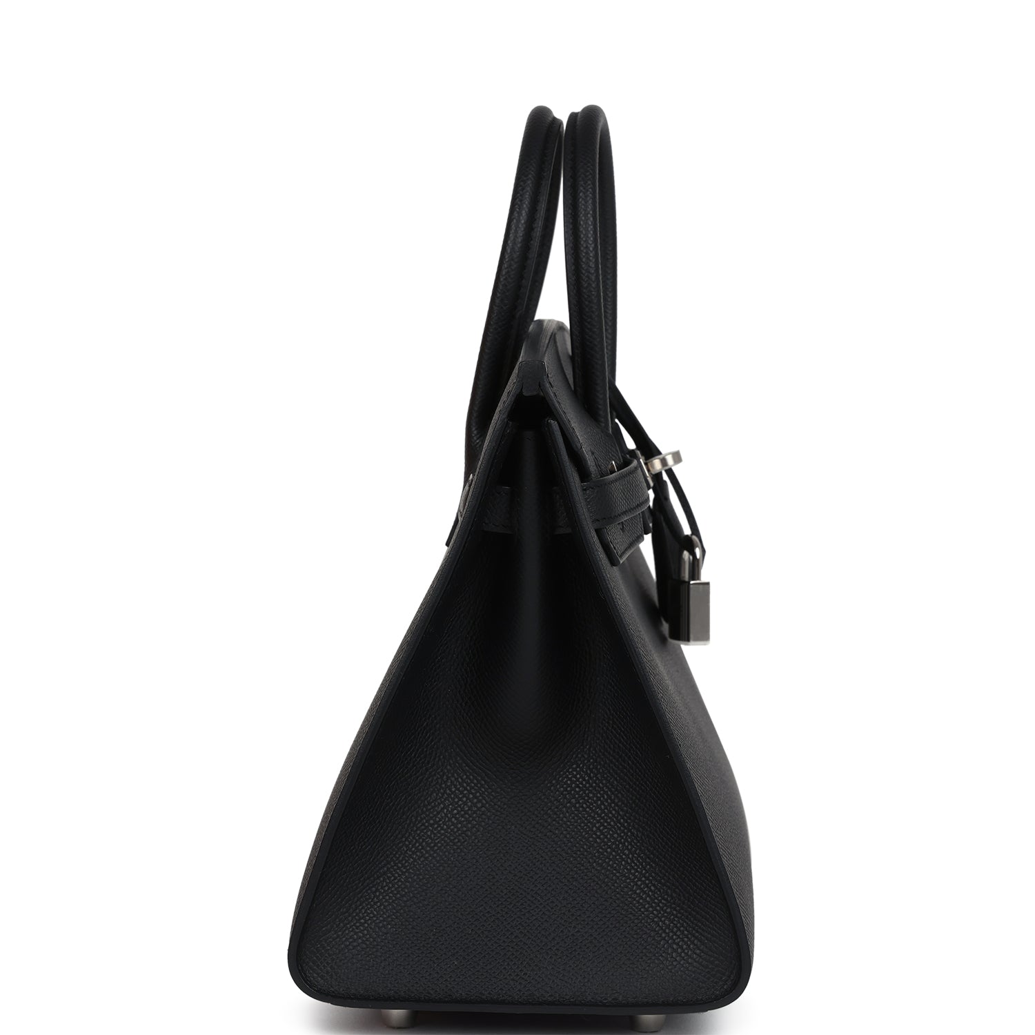Hermes Birkin Sellier 25 Black Epsom Palladium Hardware