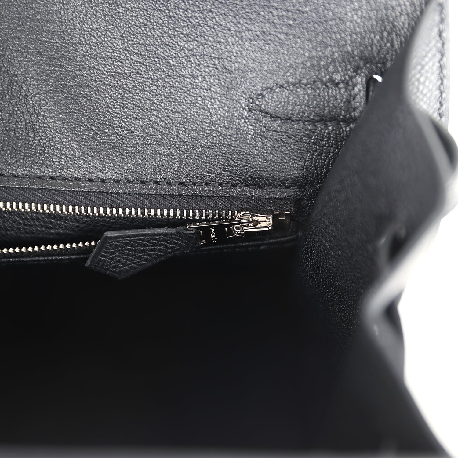 Hermes Birkin Sellier 25 Black Epsom Palladium Hardware