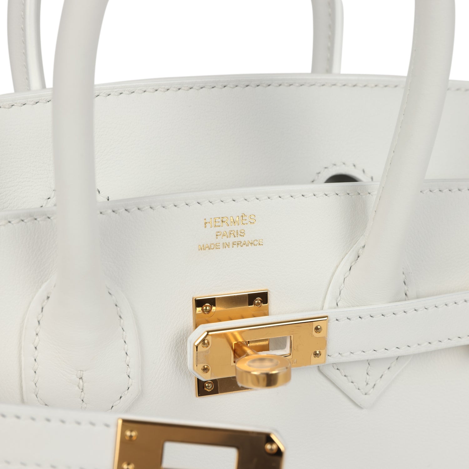 Hermes Birkin 25 New White Swift Gold Hardware