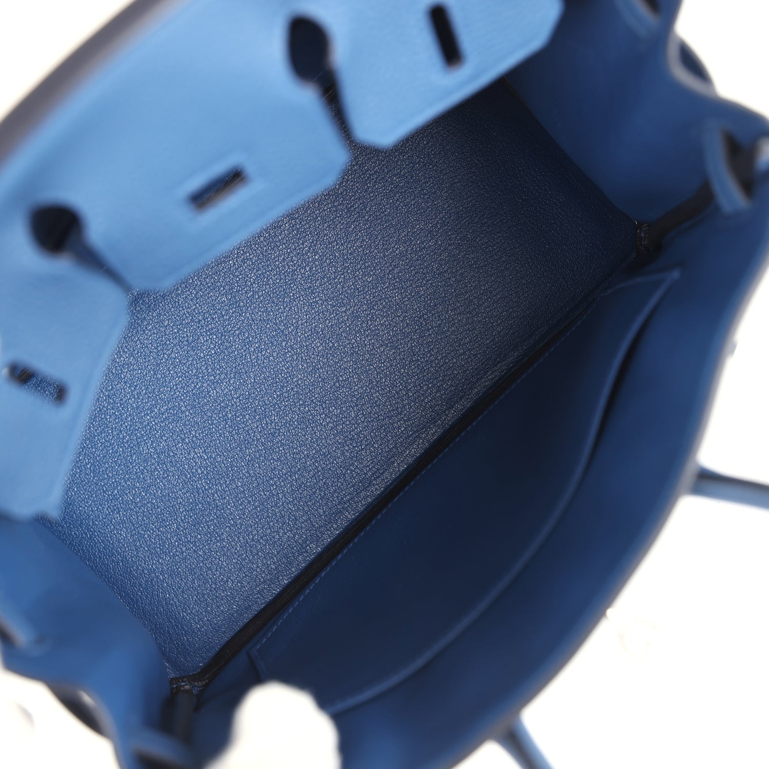 Hermes Birkin 25 Bleu Tie Togo Palladium Hardware