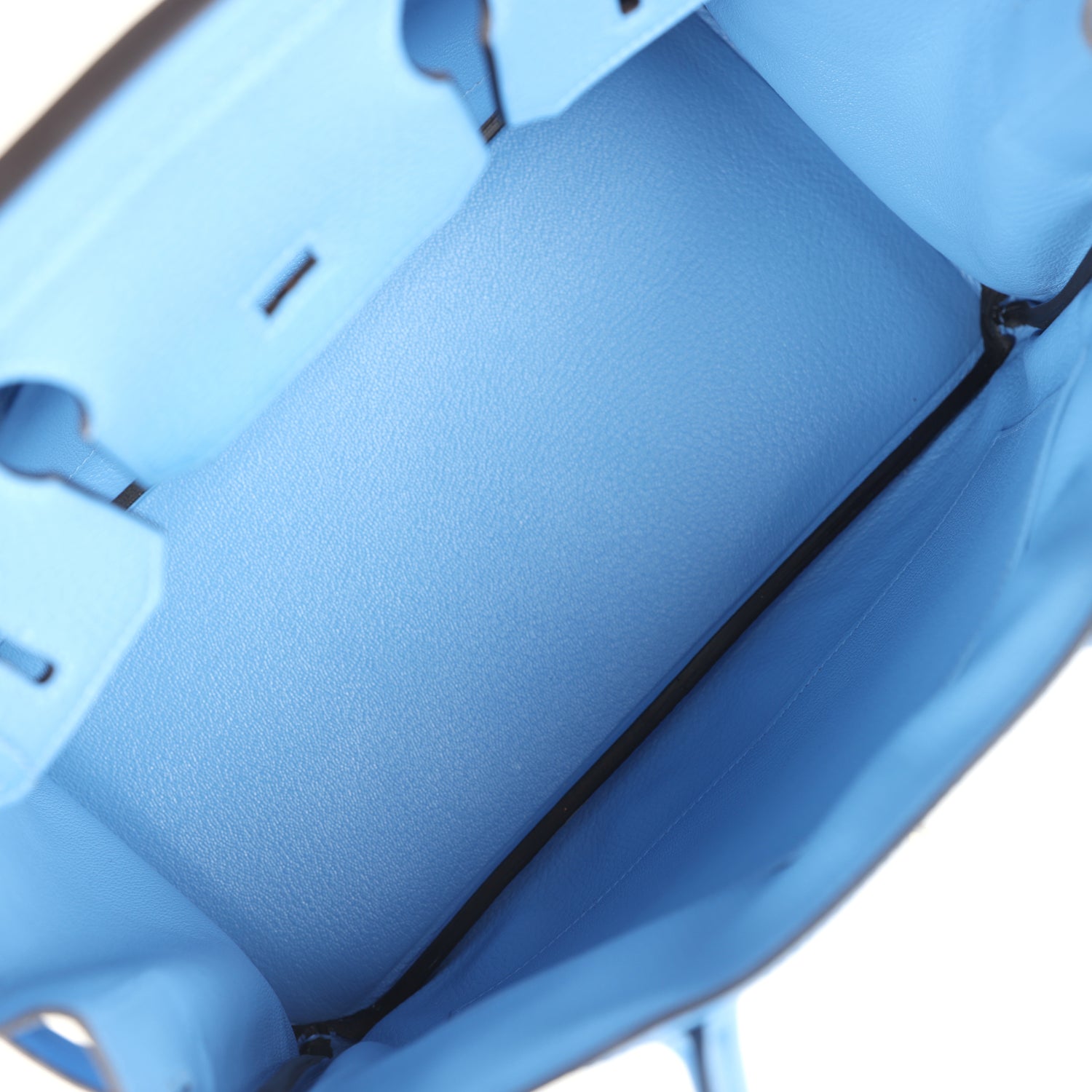 Hermes Birkin 30 Ghillies Bleu Paradise Clemence and Evercolor Palladium Hardware